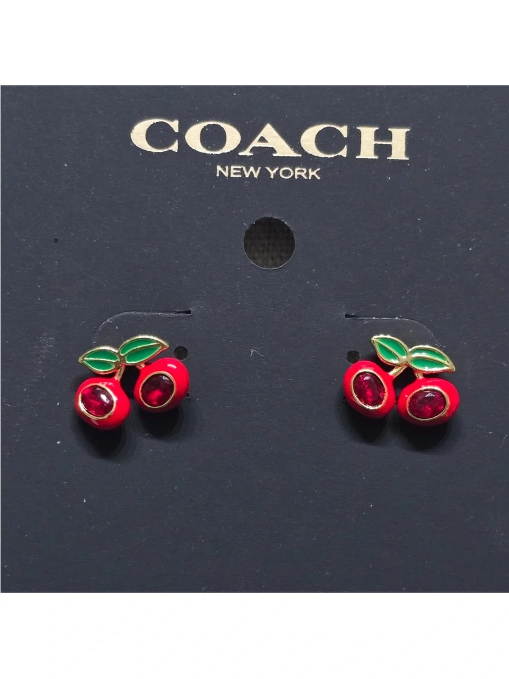 Coach Cherry Stud Earrings - Picture 2 of 6